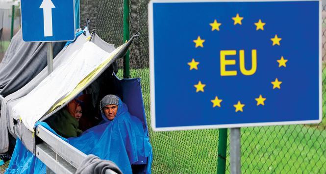Uchodźcy znak EU