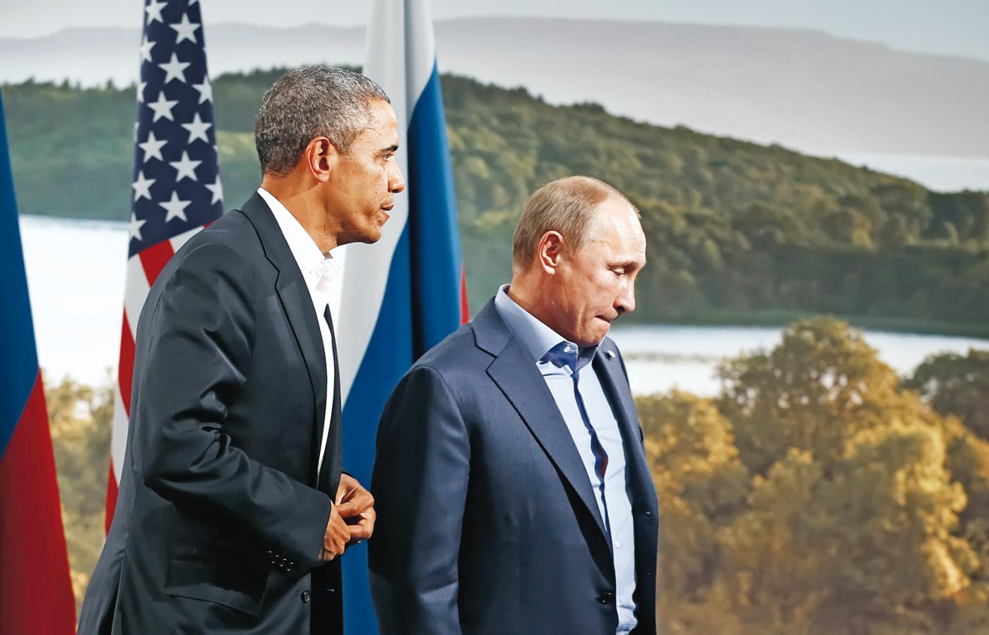 Barack Obama i Władimir Putin podczas szczytu G8 w Irlandii Północnej.