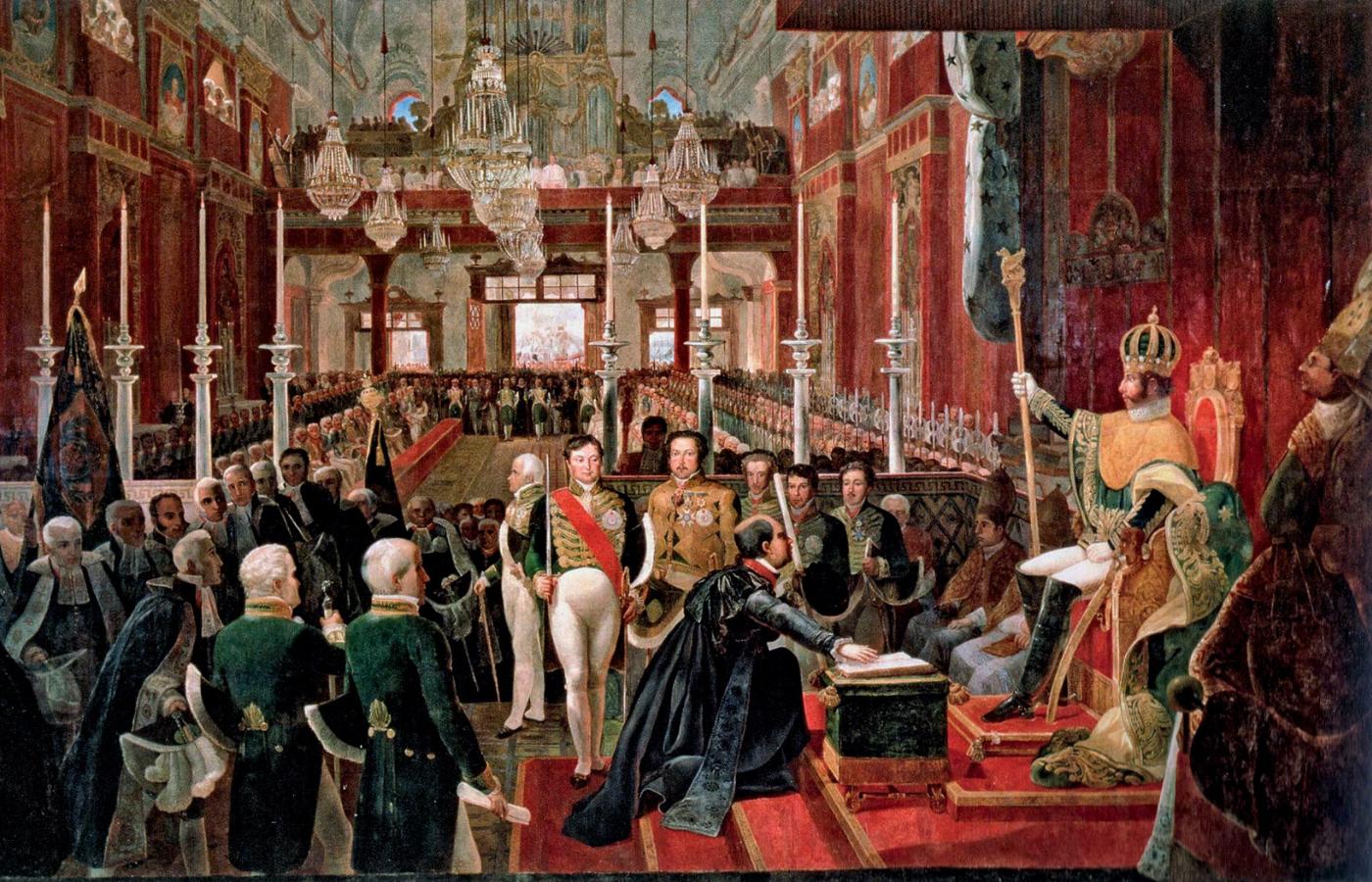 Koronacja cesarza Piotra I; obraz z XIX w.