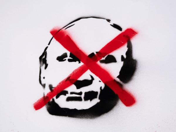 Z protestu przed ambasadą Rosji w Berlinie, marzec 2024 r.