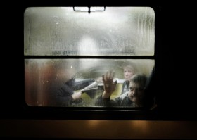 Unieruchomiony  pociąg relacji Łódź Fabryczna - Warszawa Wschodnia