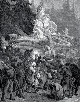 Ilustracja do „Starej baśni” Józefa Ignacego Kraszewskiego, drzeworyt Michała Elwiro Andriollego, XIX w.