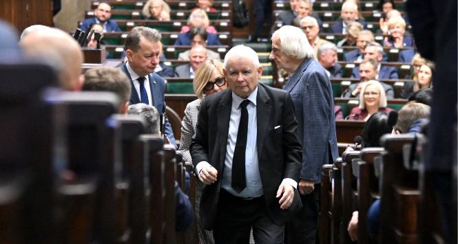 Prezes PiS Jarosław Kaczyński w Sejmie. Warszawa, 19 listopada 2025 r.