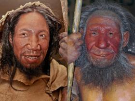 Na terenach, gdzie dochodziło do kontaktów między Homo sapiens (po lewej) a neandertalczykiem, spotykamy populacje o cechach pośrednich (jak w jaskiniach na górze Karmel), których przynależność gatunkowa od dawna stanowiła przedmiot kontrowersji.