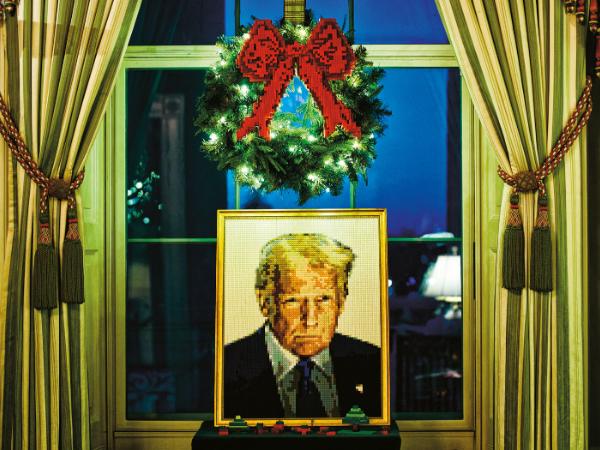 W Białym Domu na święta: Trump z klocków Lego