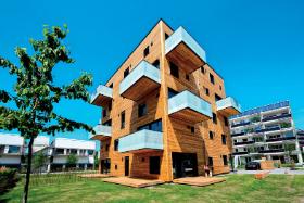Drewniany blok mieszkalny w Hamburgu.