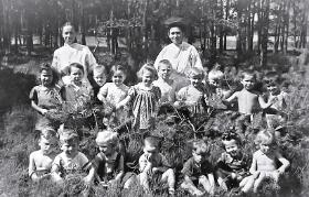 Dzieci z przedszkola żydowskiego w Szczecinie, 1947 r.