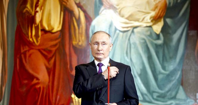 Władimir Putin w prawosławne święta wielkanocne, 2023 r.