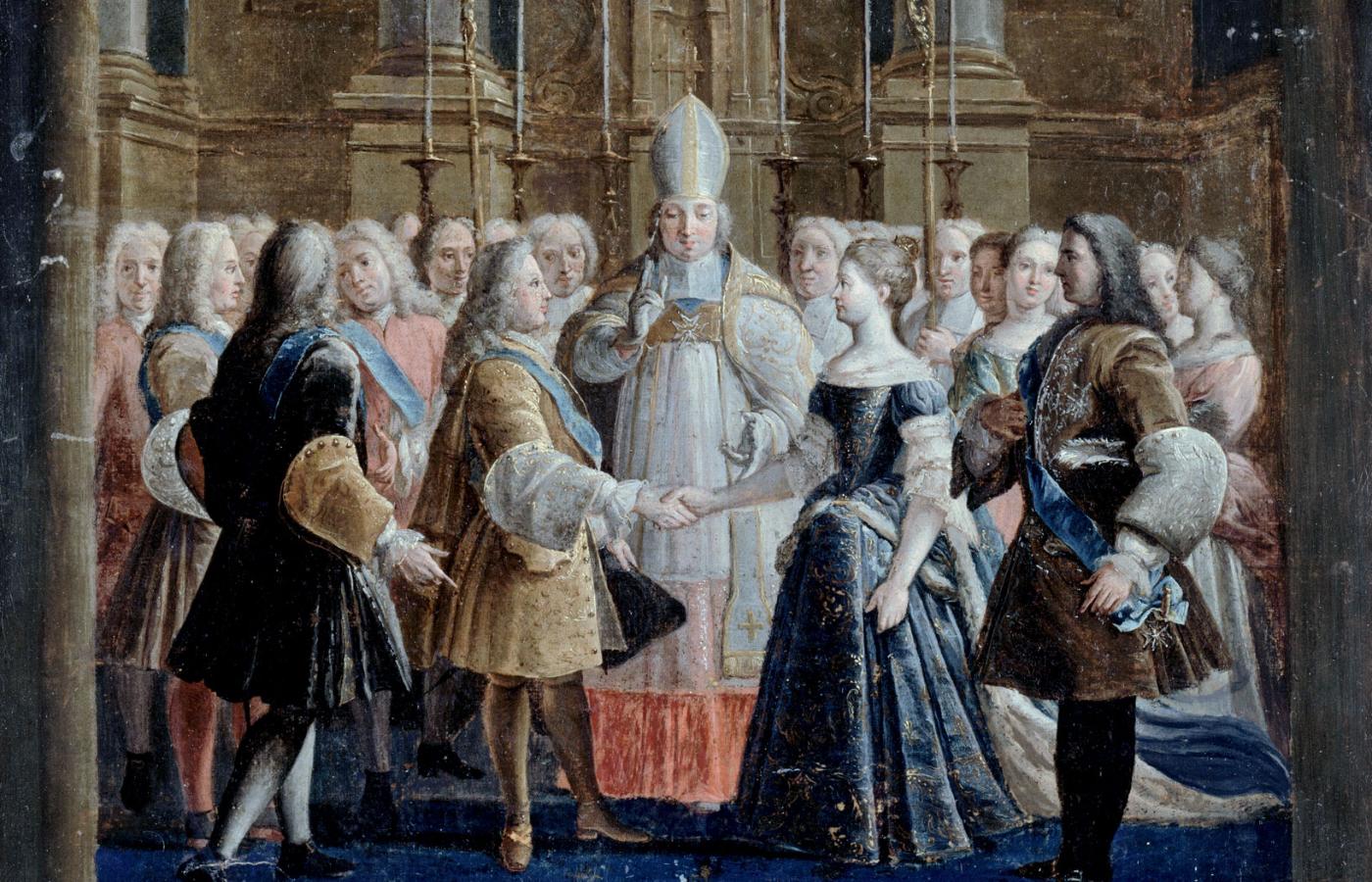 Nie tylko na polskim tronie: ślub Marii Leszczyńskiej (1703–68) z Ludwikiem XV, malarz nieznany, XVIII w.