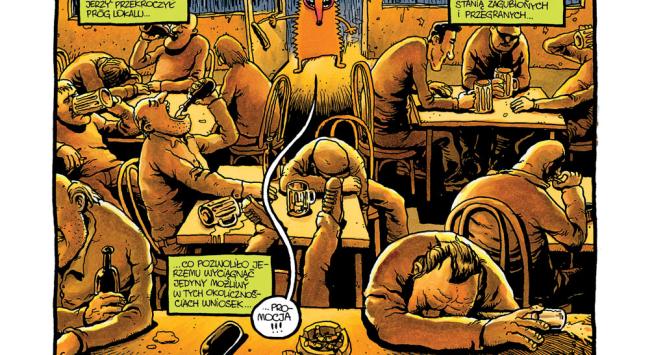 Strona komiksu „Jeż Jerzy”. Na jego ekranizację znalazły się pieniądze.