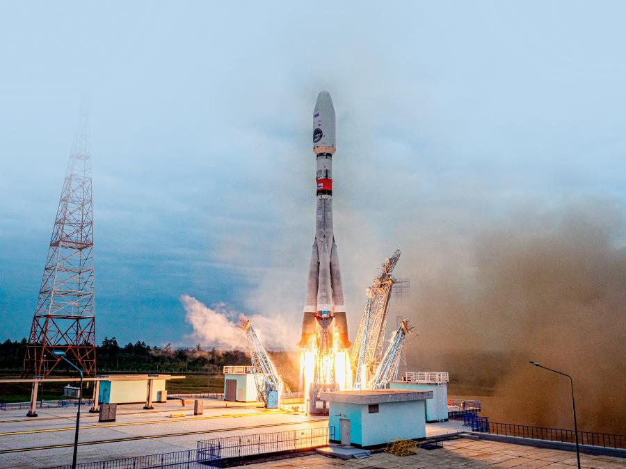 Start rakiety z rosyjską sondą Łuna-25 z kosmodromu Wostocznyj, 11 sierpnia 2023 r.