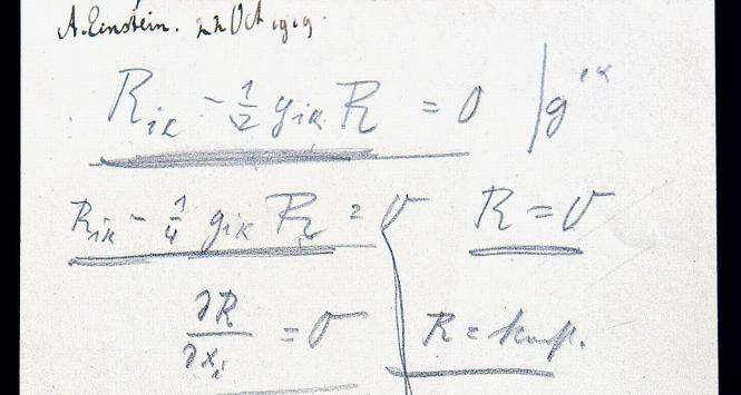 Oryginalne notatki Alberta Einsteina dotyczące teorii względności