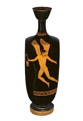 Eros z lirą na attyckim naczyniu czerwono-figurowym z V w. p.n.e.