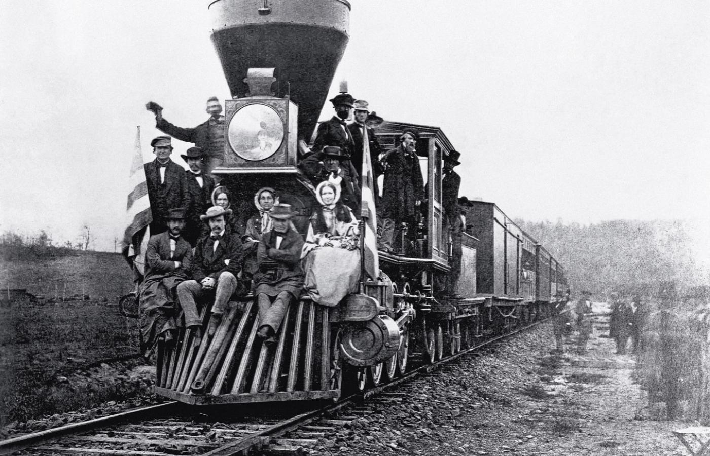 Podróż koleją przez Allegheny; fotografia z XIX w.