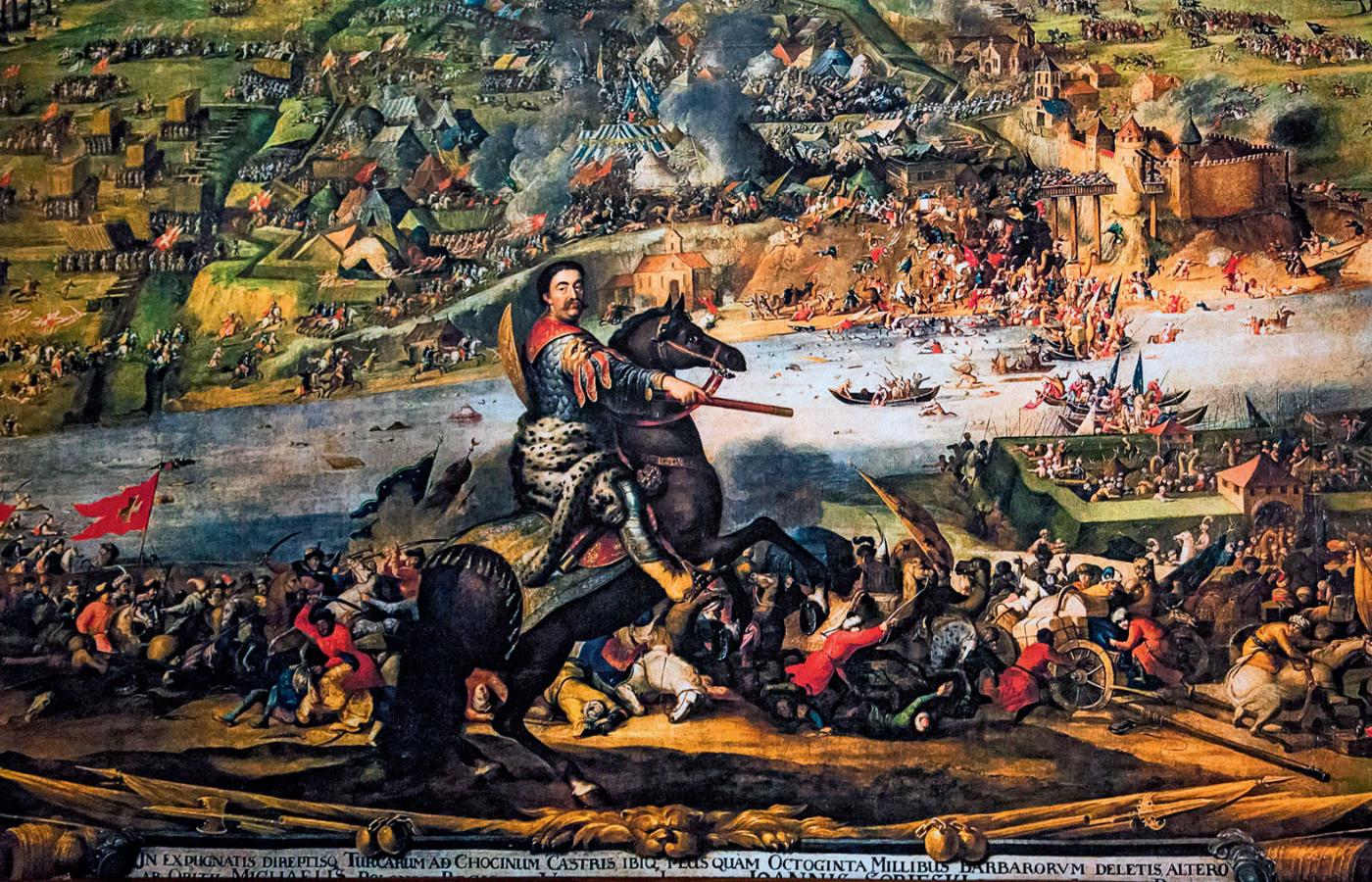 „Bitwa pod Chocimiem” (fragment), Andrzej Stech i Ferdinand van Kessel, druga połowa XVII w.