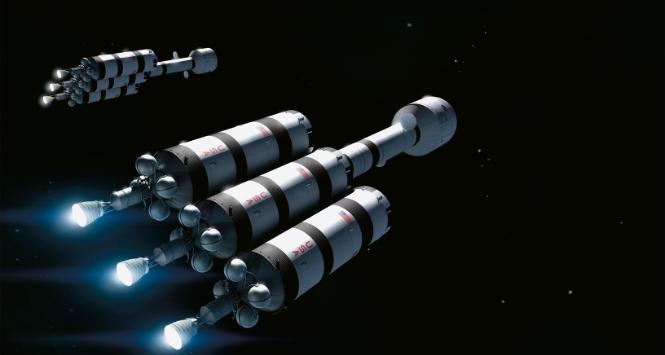 Statki kosmiczne NERVA, wizja artystyczna.