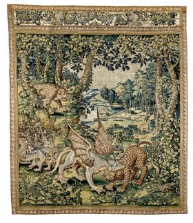 44 arrasy to werdiury, czyli krajobrazy  ze zwierzętami egzotycznymi i fantastycznymi.