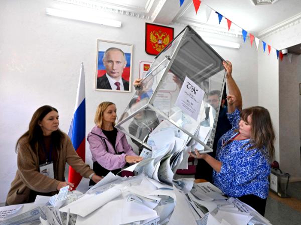 Wszystkie partie, które dopuszczono do wyborów, popierają politykę Kremla, w tym oczywiście wojnę w Ukrainie.