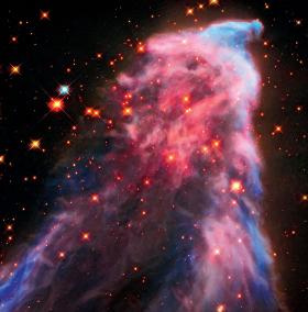 Mgławicowe otoczenie gwiezdnego olbrzyma Gamma Cassiopeiae. Mgławica IC 63.
