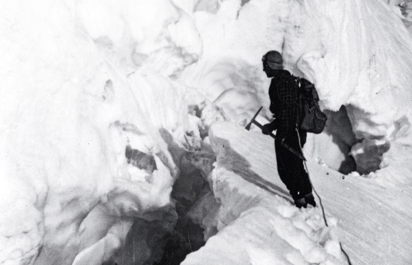 Jeden z uczestników polskiej wyprawy na Spitsbergen, 1936 r.