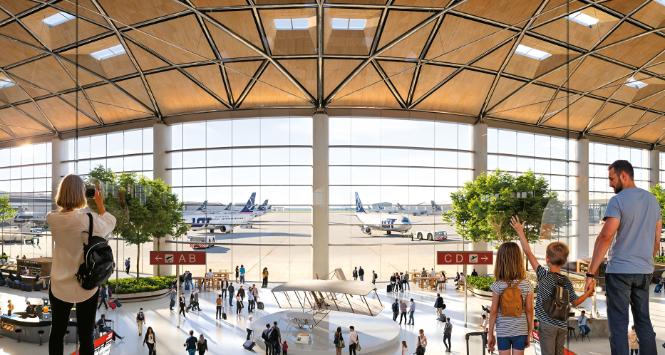 Wizualizacja lotniska CPK w Baranowie