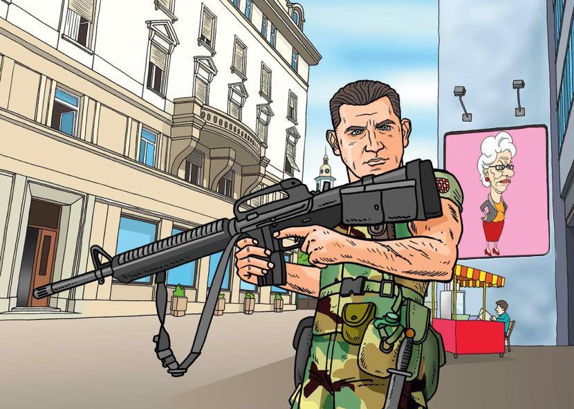 Chorwacki karykaturzysta Stiv Cinik wydał komiks o superbohaterze imieniem Angota. Wypisz, wymaluj: Ante Gotovina. W tle ścigająca go prokurator Carla Del Ponte.