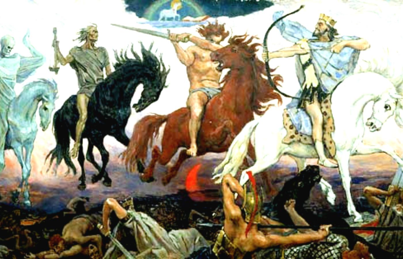 Czterech Jeźdźców Apoklaipsy na obrazie Wiktora Wasniecowa