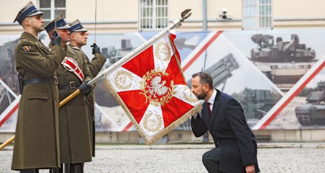 Ceremonia powitalna ministra obrony narodowej Władysława Kosiniaka-Kamysza.
