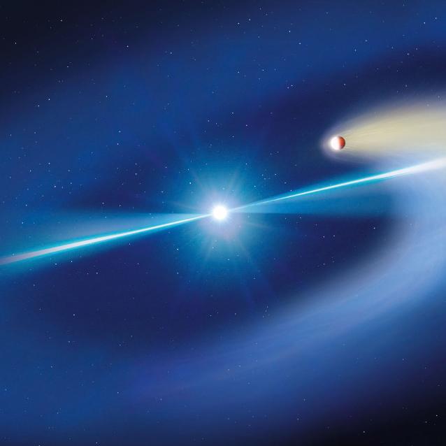 Pulsar należący do kategorii tzw. czarnych wdów. Gdy pulsar i towarzysząca mu gwiazda są układem ciasnym, oddziaływanie tego pierwszego może odparowywać gwiazdę i doprowadzić do jej całkowitego unicestwienia.