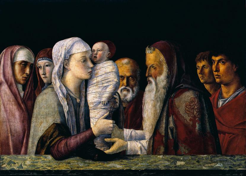 Giovanni Bellini, „Ofiarowanie w świątyni” (1460). Pisane niejako „pod publiczkę” apokryfy dawały odpowiedzi na pytania o życie Jezusa, których próżno szukać w ewangeliach kanonicznych.