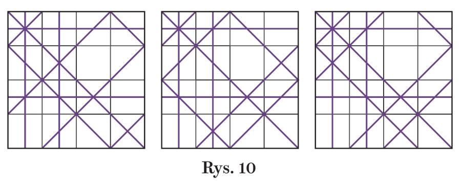 1. Geometrycznie różne rozwiązania są trzy (rys. 10).