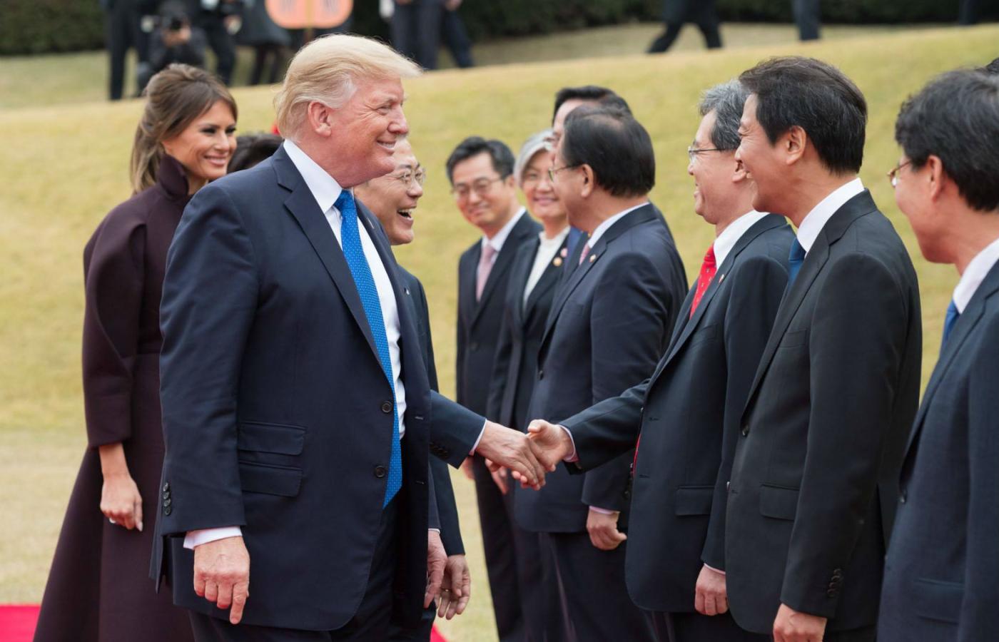Donald Trump podczas wizyty w Korei Południowej