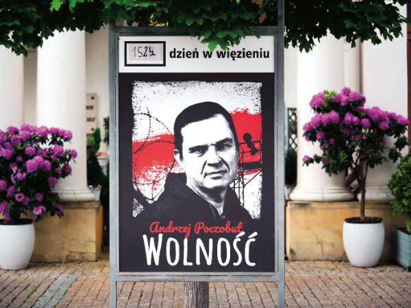 Andrzej Poczobut na plakacie z 2025 r.