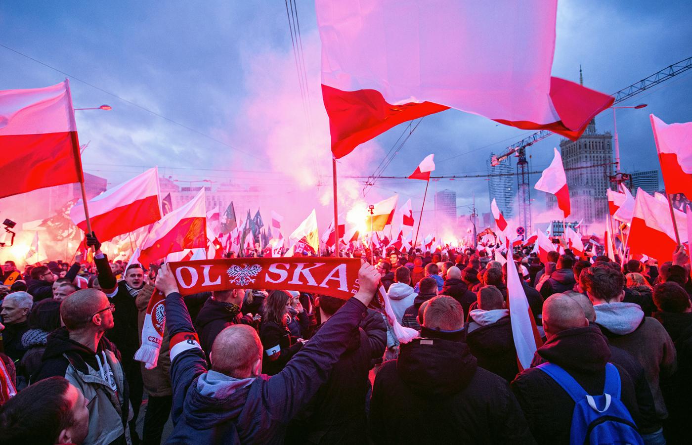 Marsz Niepodległości w Warszawie w 2017 r.
