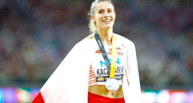 Natalia Kaczmarek, wicemistrzyni świata w biegu na 400 m. Budapeszt, 23 sierpnia 2023 r.