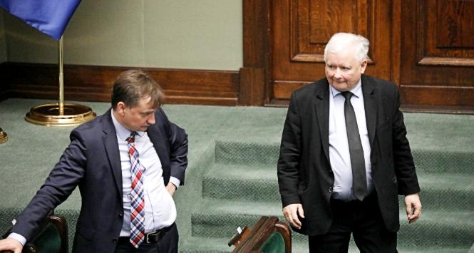 Zbigniew Ziobro i Jarosław Kaczyński w Sejmie