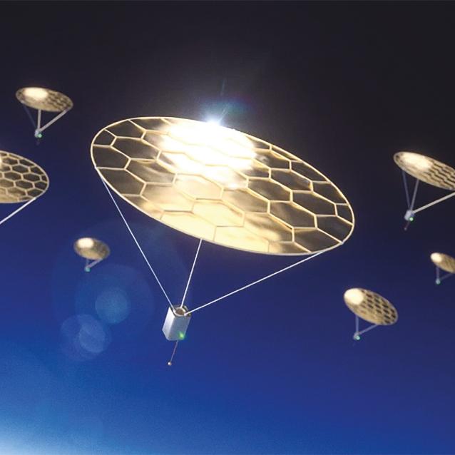 Artystyczna wizja maleńkich dysków przenoszących ładunki.