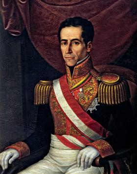 Gen. Andrés de Santa Cruz, prezydent Boliwii  (1829-39); portret z XIX w.