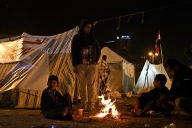 Chłodne noce na placu Tahrir.