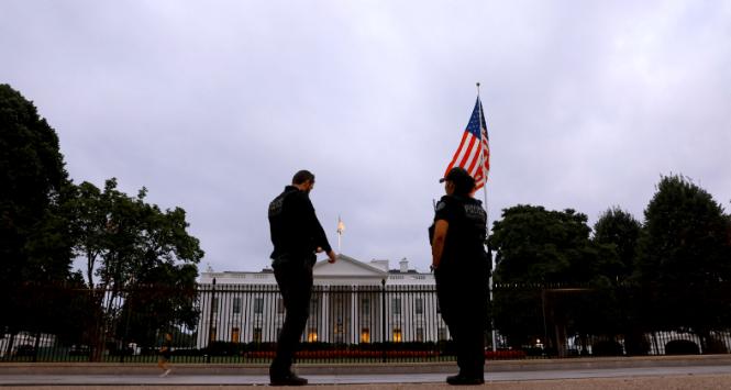 Biały Dom zabezpieczony przed przyjazdem Wołodymyra Zełenskiego i liderów Europy, 18 sierpnia 2025 r.
