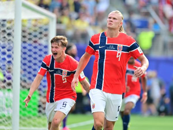 Gwiazda reprezentacji Norwegii Erling Braut Haaland poprowadził drużynę do zwycięstwa nad Brazylią. 5 lipca 2026 r.