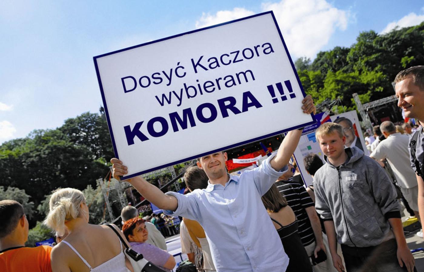Wiec wyborczy Bronisława Komorowskiego. Warszawa, 13 czerwca