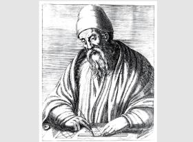 Euklides z Aleksandrii na rycinie francuskiej z XVI w.