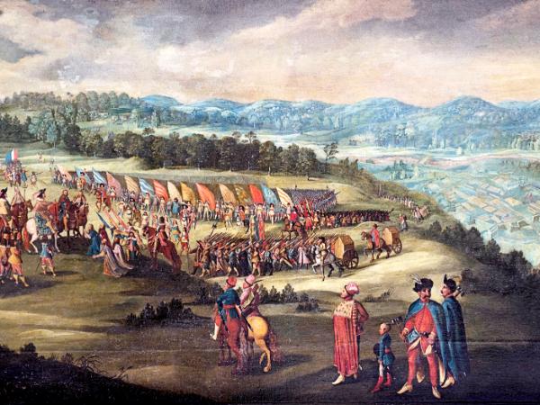 Władysław IV przyjmuje kapitulację wojsk moskiewskich pod Smoleńskiem.