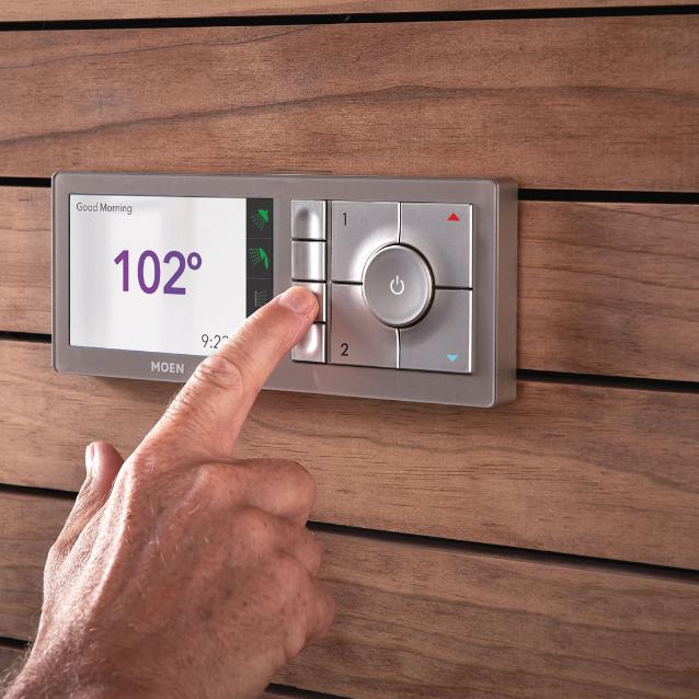 Elektroniczne sterowanie temperaturami w łazience.