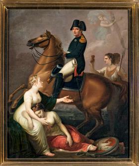 Napoleon jako jedyna nadzieja dla umierającej Polski, alegoryczny obraz Józefa Peszki namalowany po 1810 r.