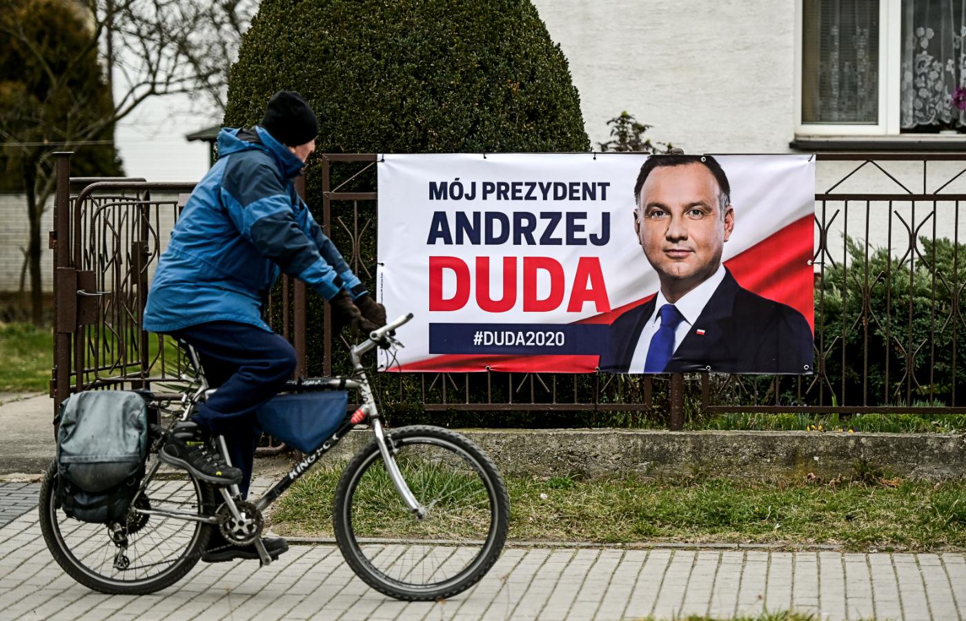 Plakat wyborczy Andrzeja Dudy w Nysie