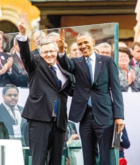 Prezydenci Bronisław Komorowski i Barack Obama, Warszawa, 4 czerwca 2014 r.
