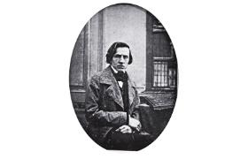 Portret Fryderyka Chopina wykonany pierwszą techniką fotograficzną – dagerotypią, 1849 r.