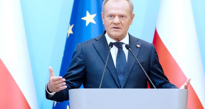 Premier Donald Tusk przedstawia projekt zastąpienia CPK. 26 czerwca 2024 r.